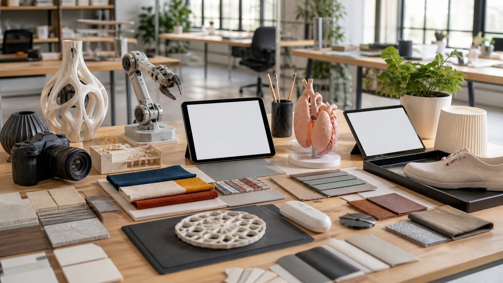 Editorial technology image representing generative AI in industries.